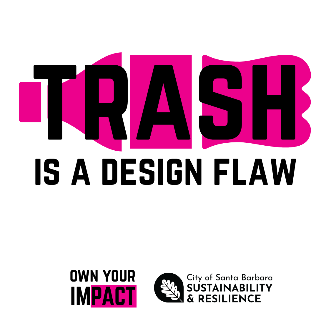 Trash is a design flaw poster