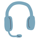 Illustration of a blue headset