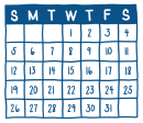 Illustration of a monthly calendar