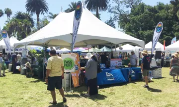 City of Santa Barbara booth at the Earth Day Festival at Alameda Park