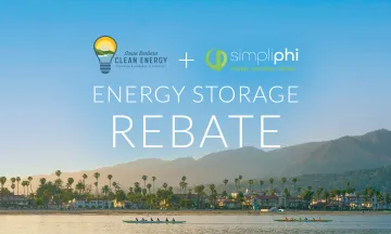 Image of Santa Barbara with SB Clean Energy and SimpliPhi logos