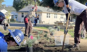 Watershed Stewards outdoor landscaping, conservation project. 