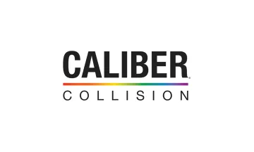 Illustration. Caliber Collision logo on a white background with text "Caliber Collision"