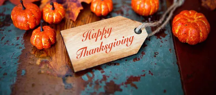 Mini Pumpkin Place Cards "Happy Thanksgiving"