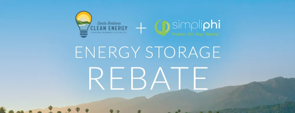 Image of Santa Barbara with SB Clean Energy and SimpliPhi logos