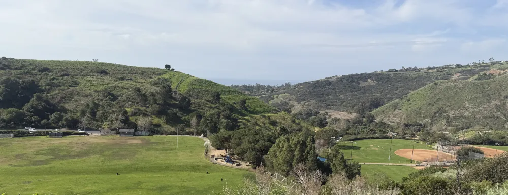 Panoramic view of Elings Park hillside 