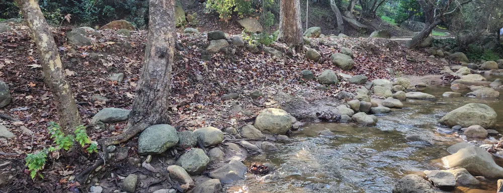 San Roque Creek water flowing