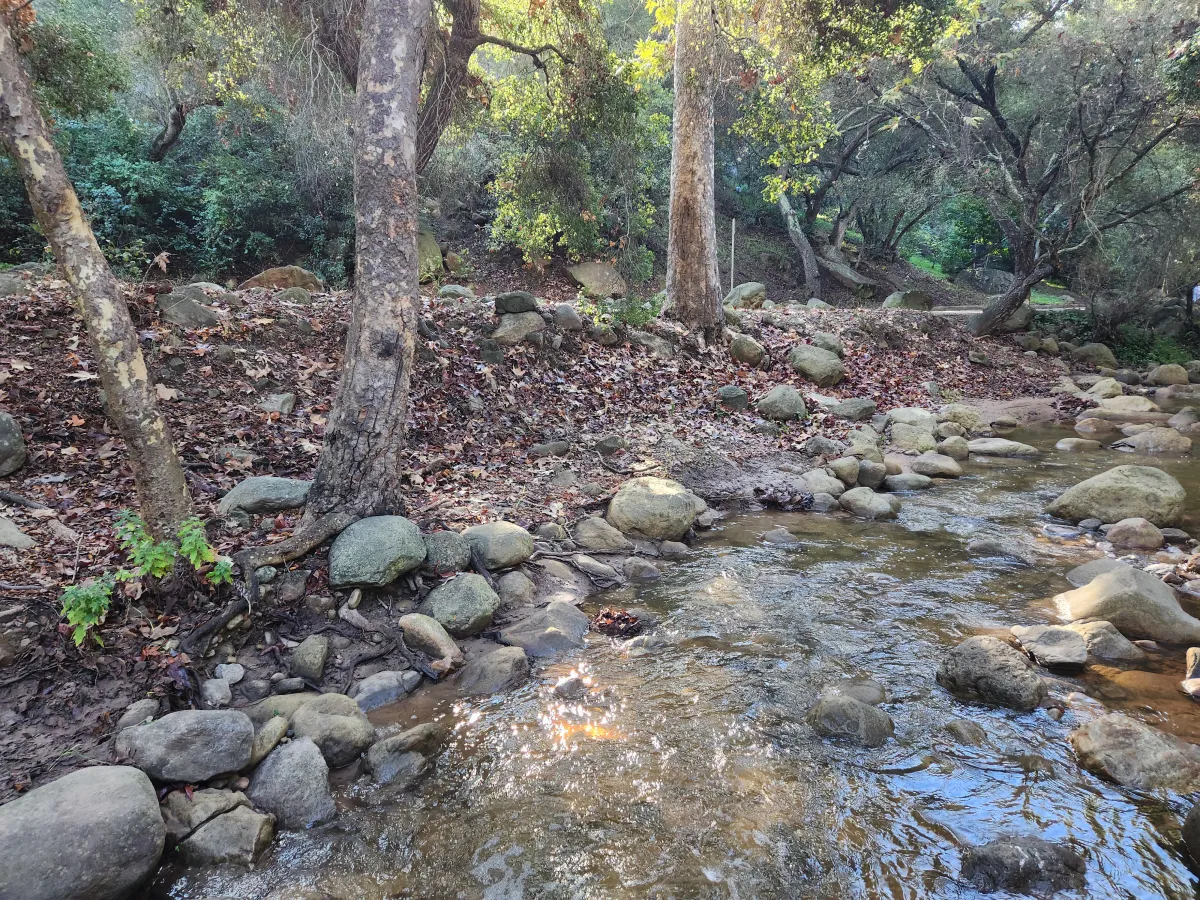 San Roque Creek water flowing