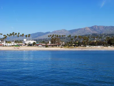 View of Santa Barbara's East Beach from Stearns Wharf.