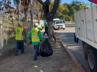 City contractors clean up Montecito Street