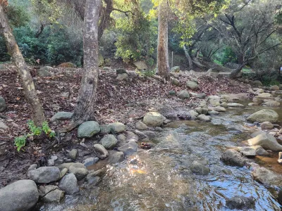 San Roque Creek water flowing